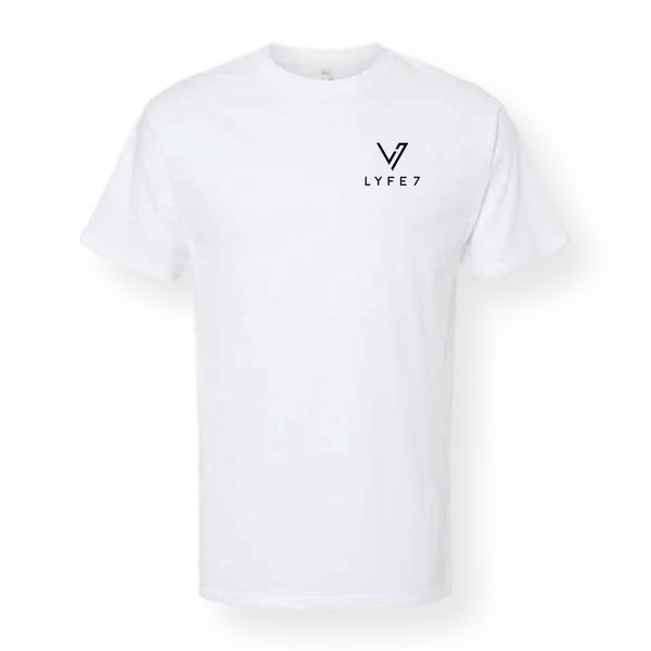 Lyfe7 slim fit men’s tee (white)